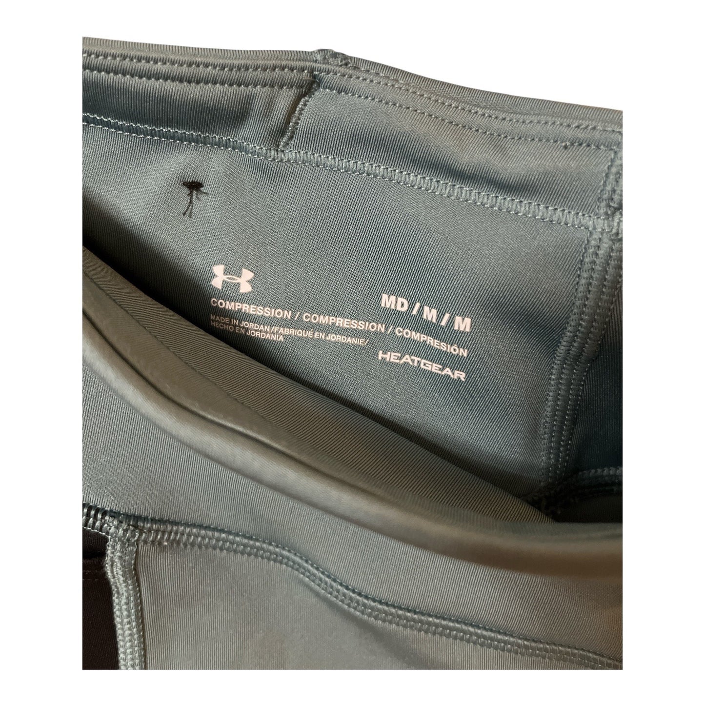 Under Armour HeatGear Compression Leggings Women’s Medium Teal Black Athletic Pants