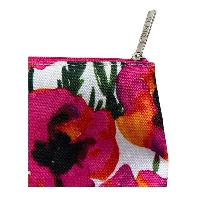 Clinique x Vera Neumann Floral Cosmetic Bag – Poppy Print, Ladybug Lining, MET 2016, 10”