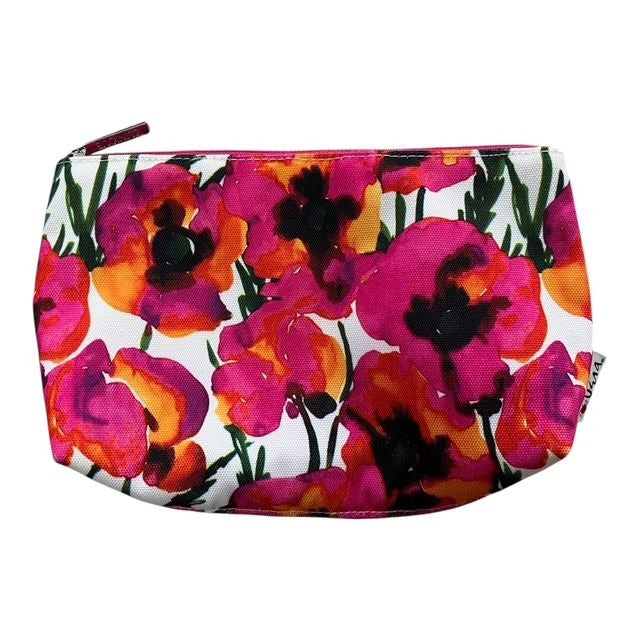 Clinique x Vera Neumann Floral Cosmetic Bag – Poppy Print, Ladybug Lining, MET 2016, 10”