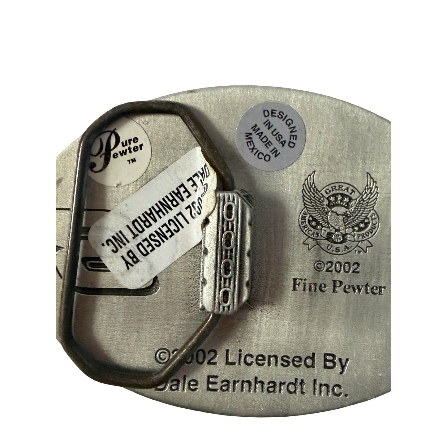 Vintage Dale Earnhardt Jr Budweiser #8 NASCAR Pewter Belt Buckle 2002