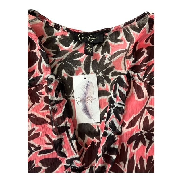 Jessica Simpson Women’s Blouse – Size M – Pink & Black – NWT