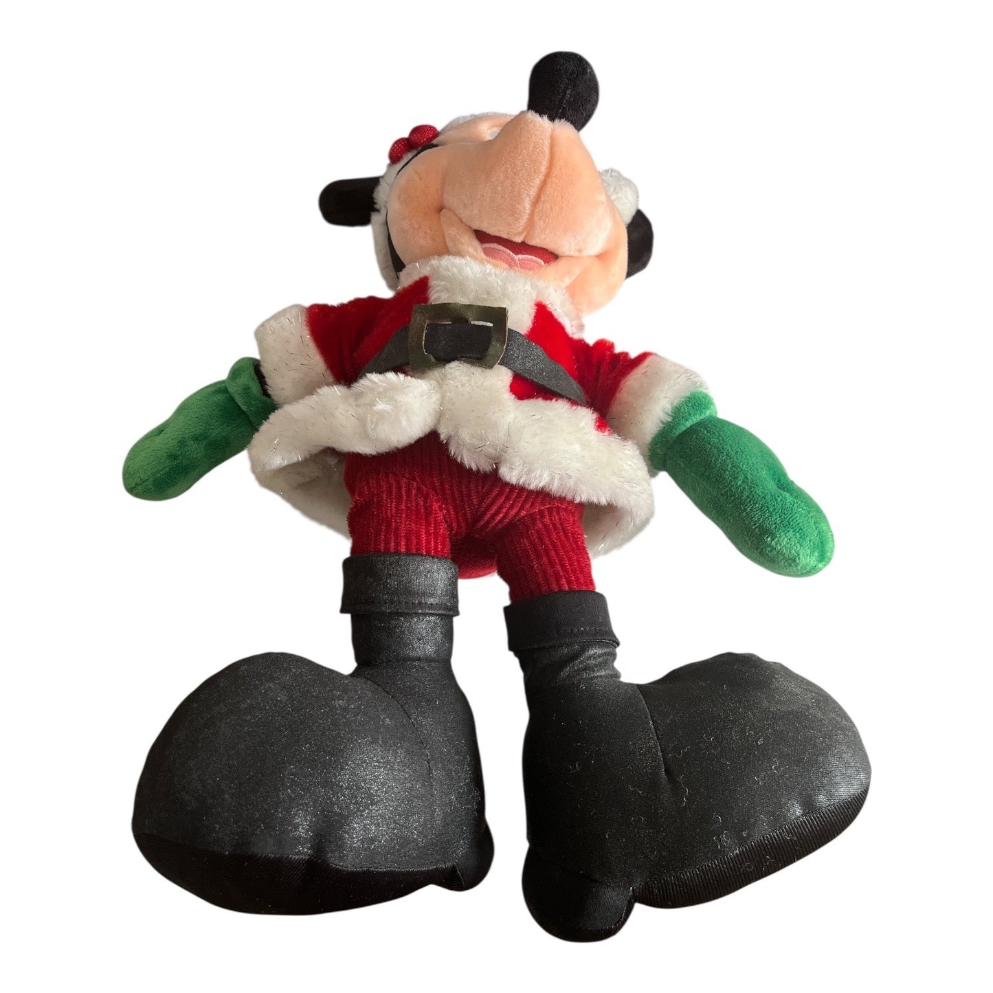 Vintage Disney Parks Santa Mickey Mouse Plush Christmas Holiday 19 Inch