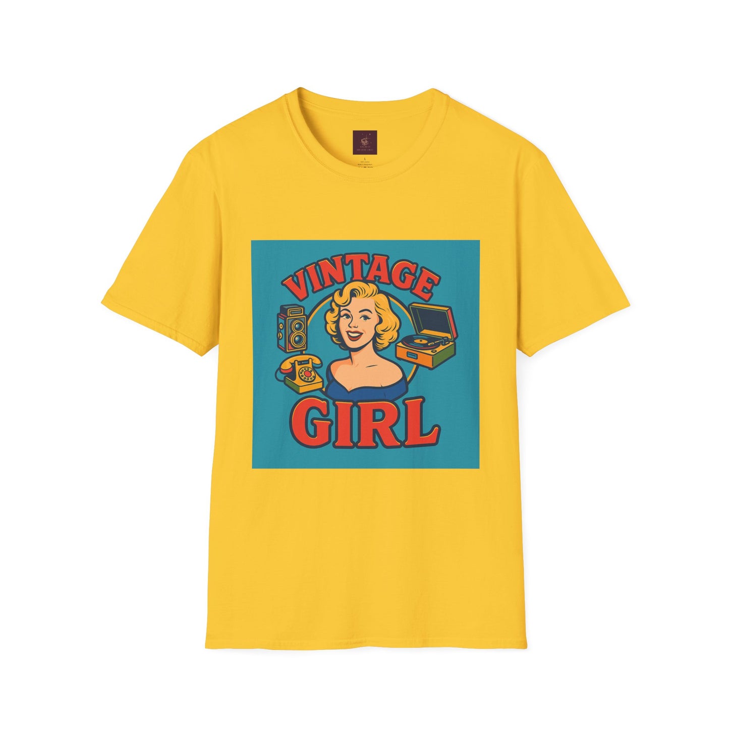 Vintage Girl Graphic T-Shirt - Retro Fashion, Gift for Her, Vintage Style,