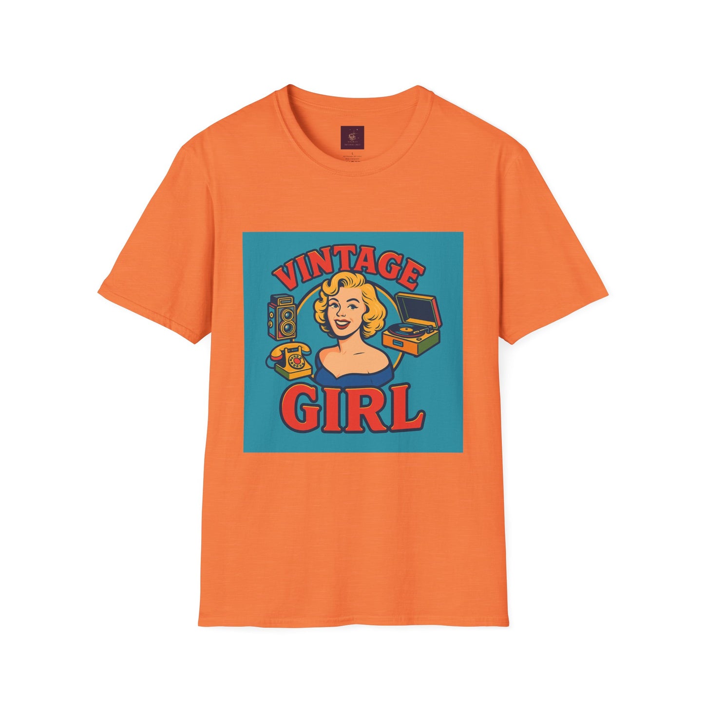 Vintage Girl Graphic T-Shirt - Retro Fashion, Gift for Her, Vintage Style,