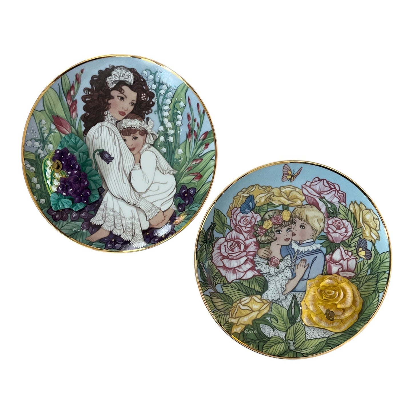 Lot of 2 Franklin Mint 1992 Evie Bricusse Musical Collector Plates and More
