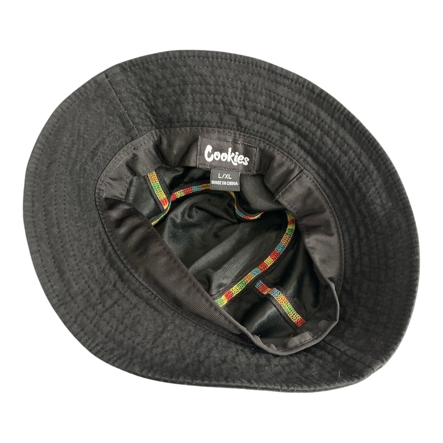 Cookies Bucket Hat – Black with Multicolor Stitching – Size L/XL – 100% Cotton – Zumiez Streetwear