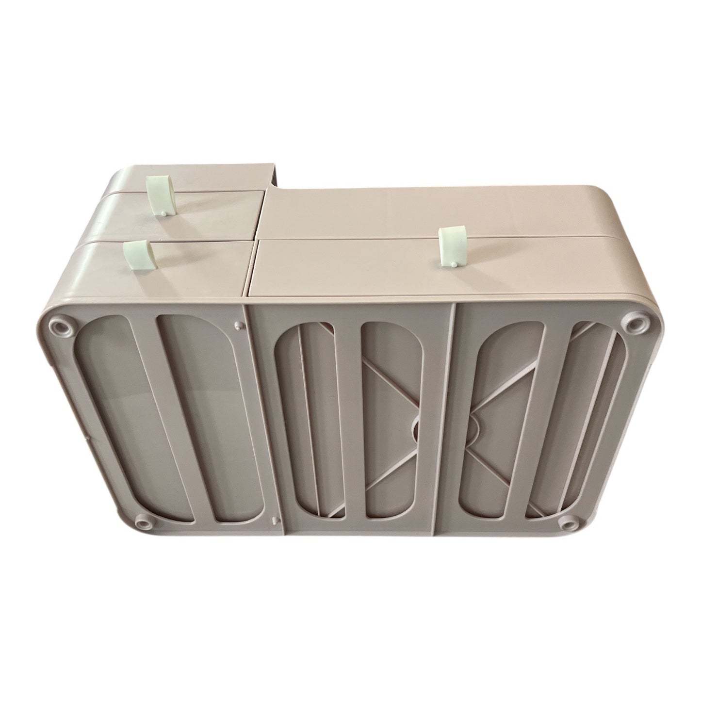 Multi-Compartment Desktop Organizer – Light Pink Plastic Storage Box with Drawers