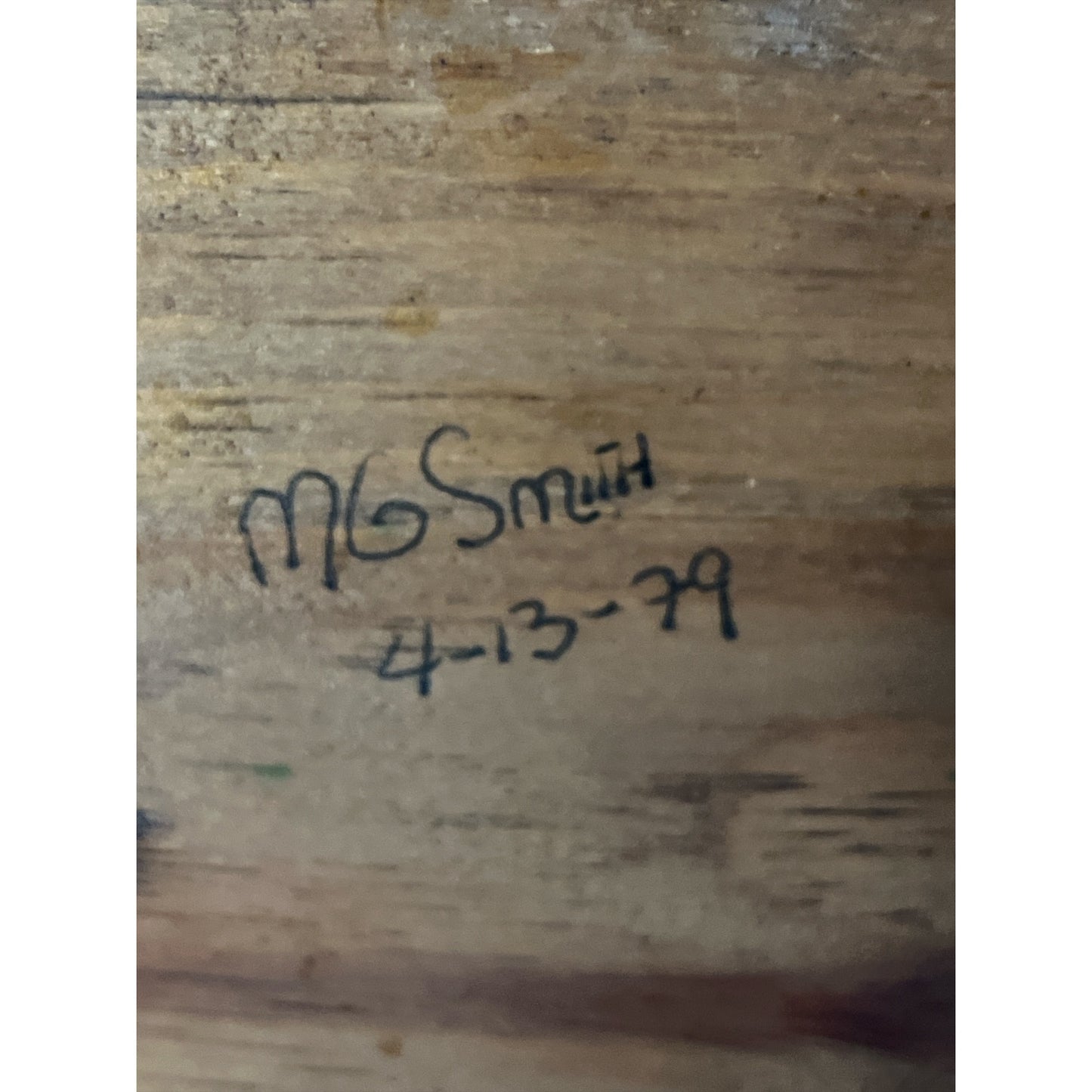 Vintage Handmade Wooden Napkin Holder Signed MG Smith 1979