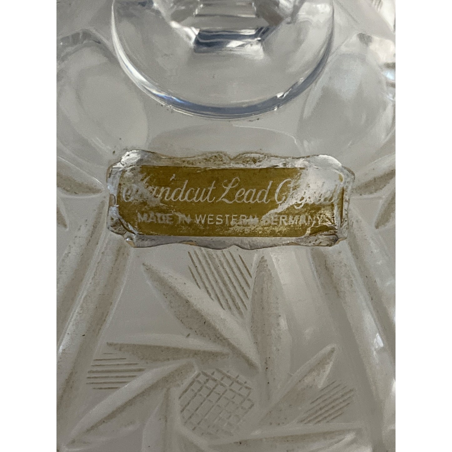 Vintage West Germany Lead Crystal Covered Dish with Lid – Handcut Heavy Crystal Candy Box – 1960s–1980s