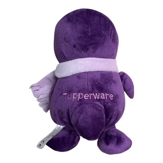 Tupperware Purple Plush Penguin with Scarf – Promo Collectible Toy