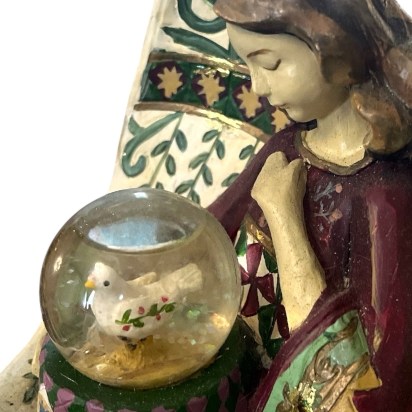 2008 St. Nicholas Square Angel Figurine with Mini Snow Globe | Winterland Collection