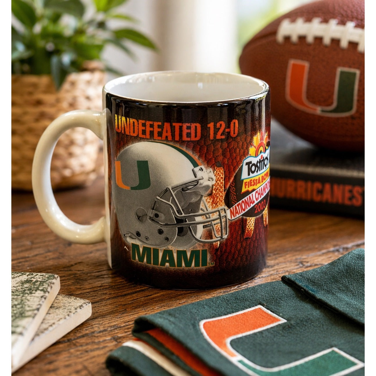 2003 Fiesta Bowl National Championship Mug Miami vs Ohio State Undefeated Season