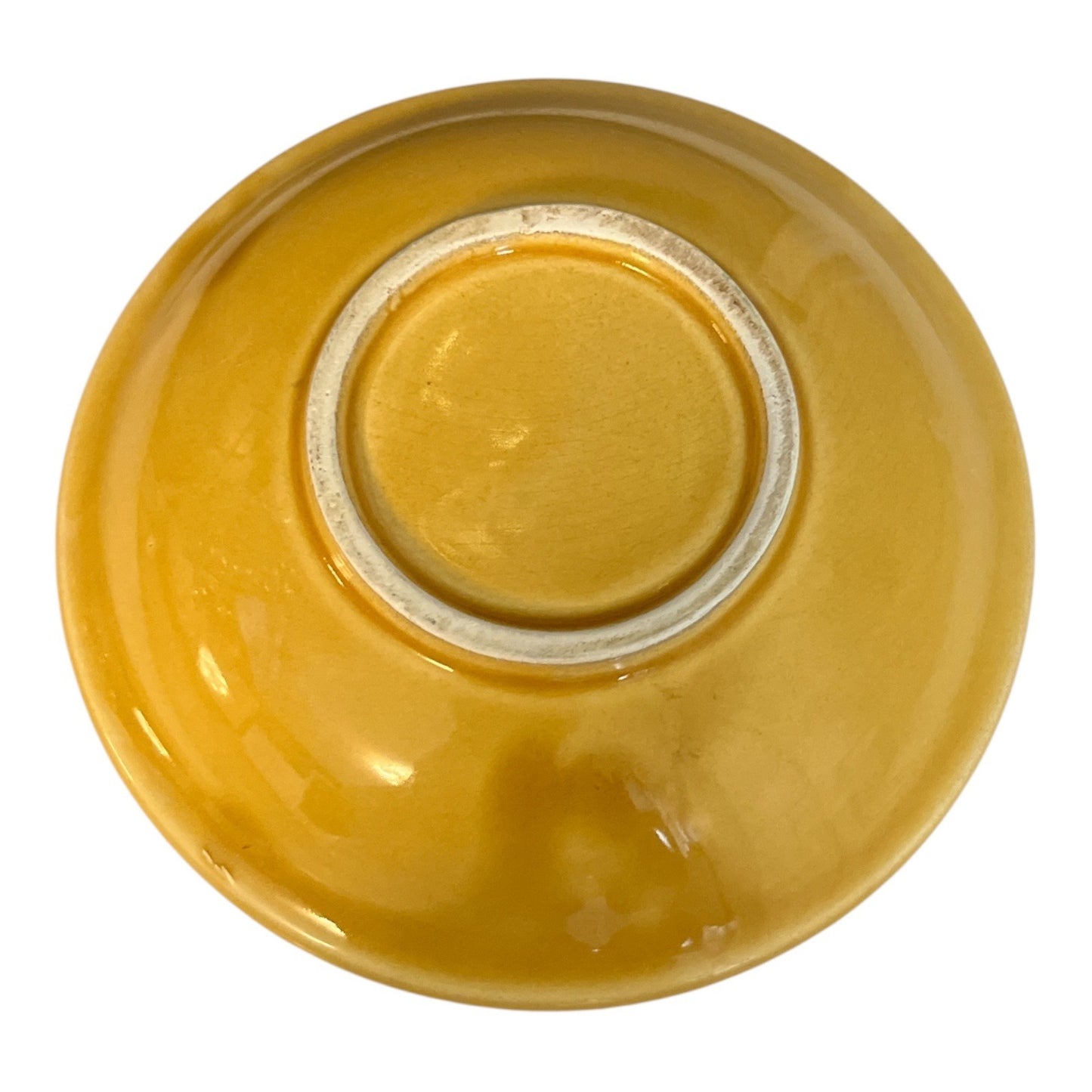 Vintage Strasburg Rail Road Souvenir Dish – Yellow Ceramic with Embossed Border – 4.75"