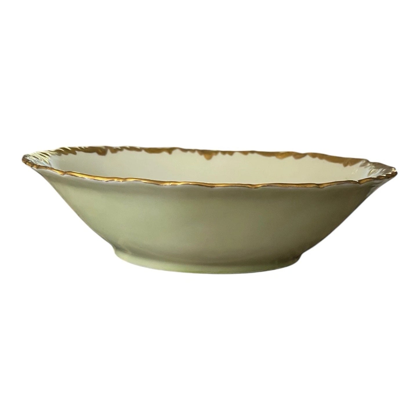 Signed Margaret Wolf T&V Limoges France Hand-Painted Antique Floral Bowl – Gold Trim
