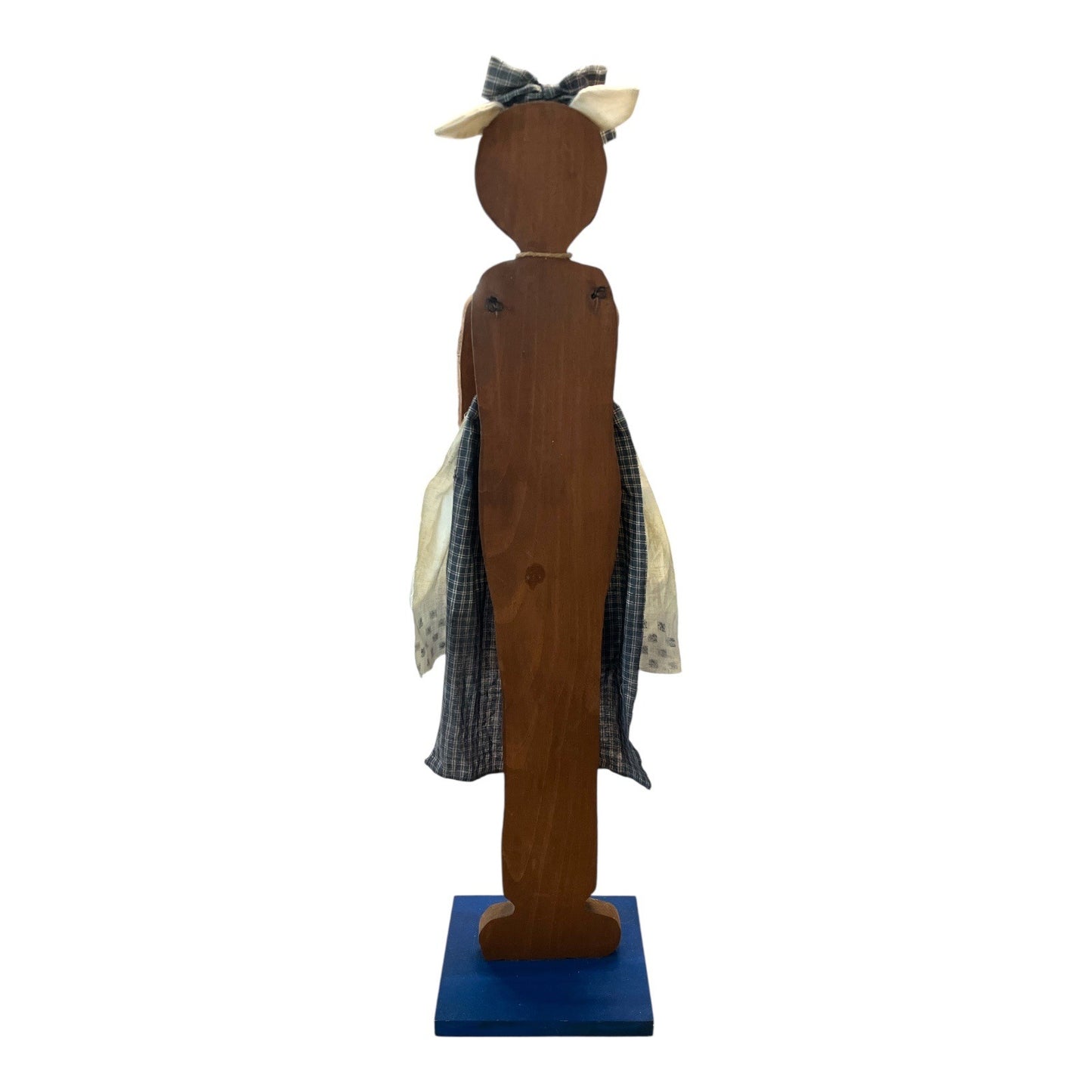VTG Tall Rustic Country Wooden Cow Figure – Primitive Farmhouse Decor – 30" Folk Art Figure