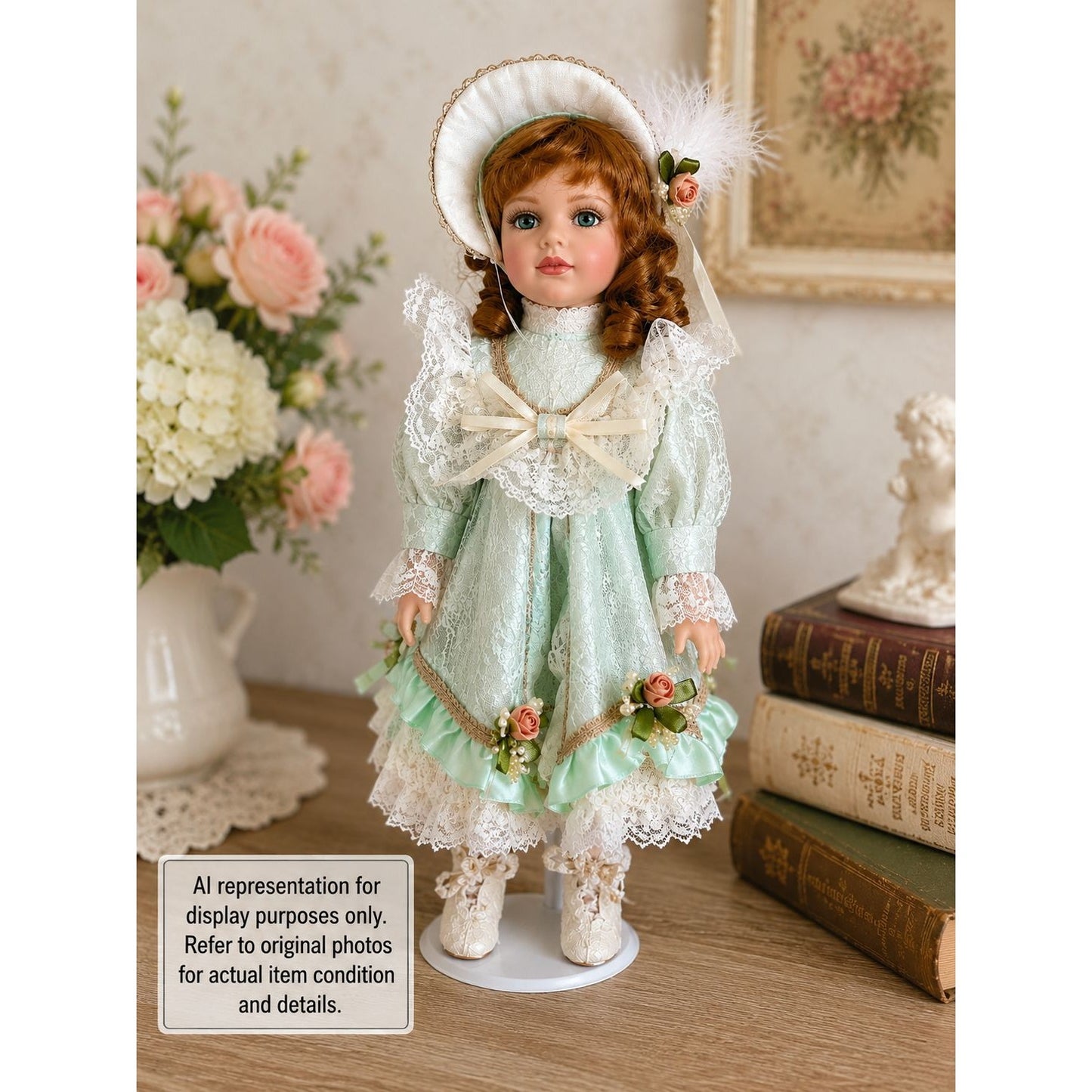 Show Stoppers Fern Porcelain Doll With Box Certificate Victorian Style Collectible
