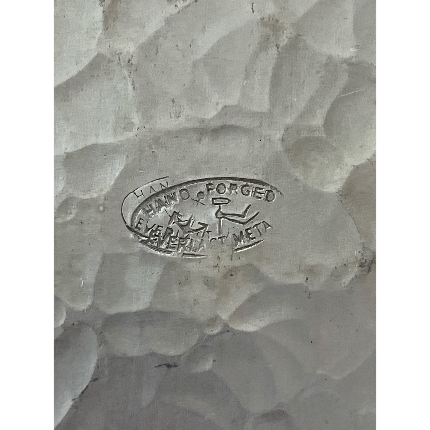 Vintage Everlast Metal Hand-Forged Aluminum Tray | Floral Engraving & Knot Handles | 13x7"