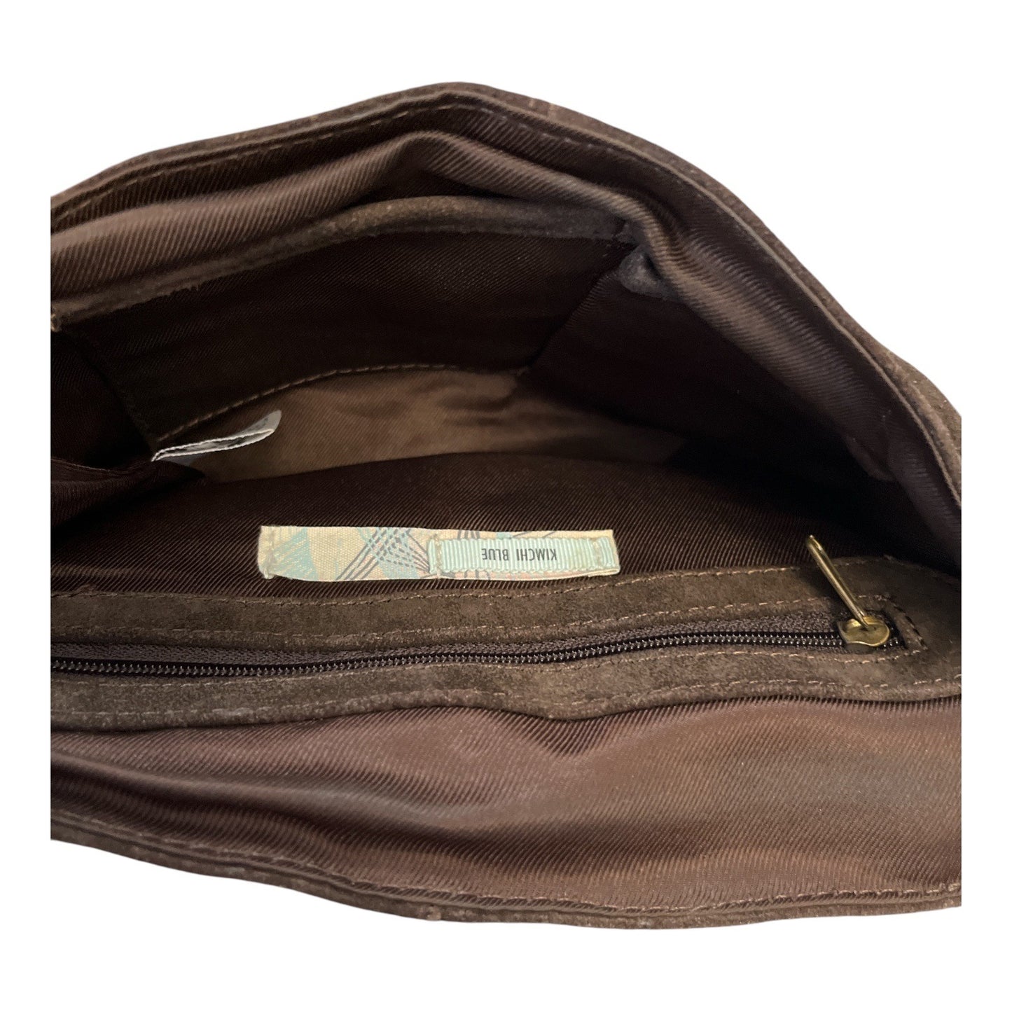 Kimchi Blue Brown Suede and Leather Satchel – 13" x 10" x 3" – Vintage 2010s