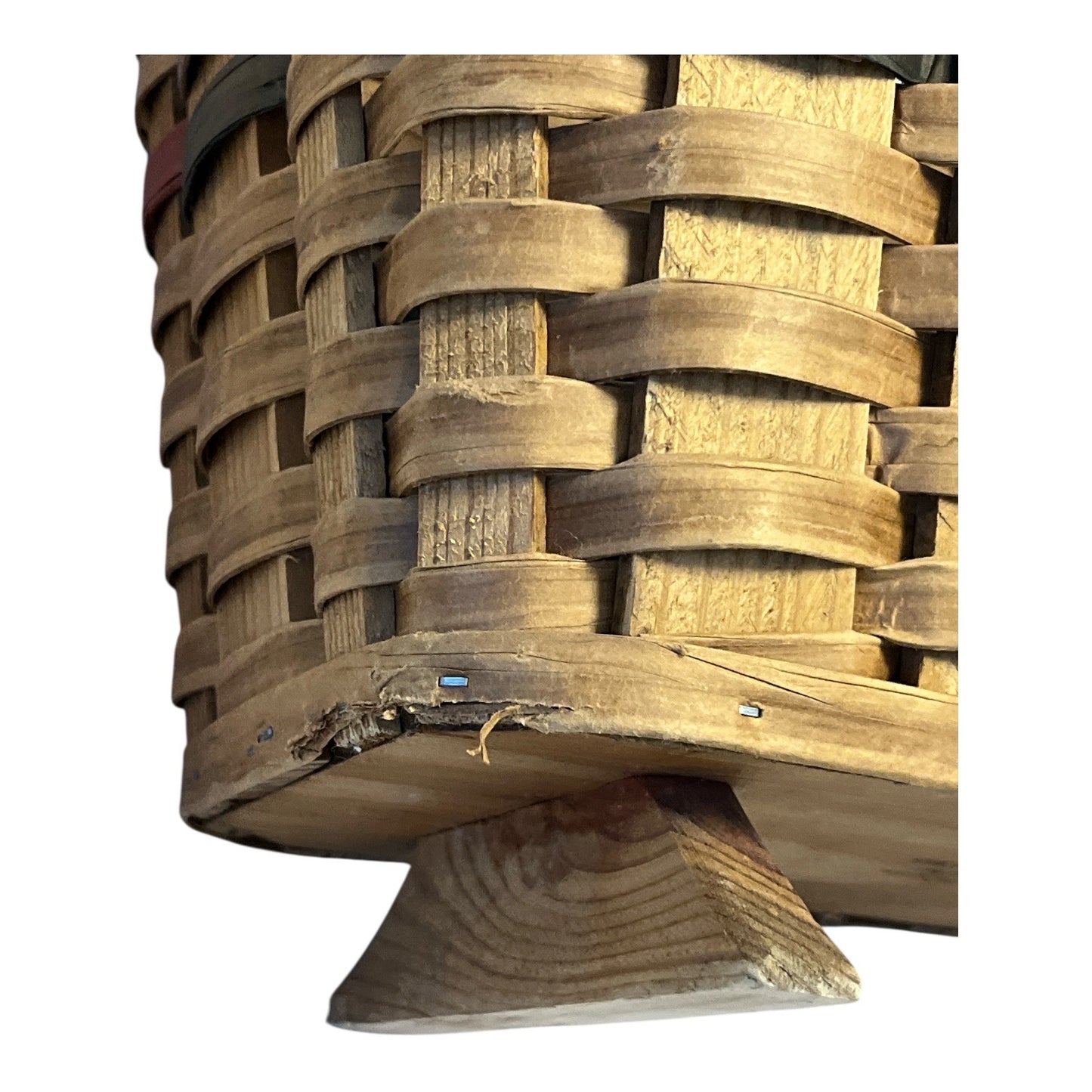 Large Handmade Wooden Market Basket on Two Feet – The Bow Tique Buffalo MO – Sturdy Rustic Gathering Basket