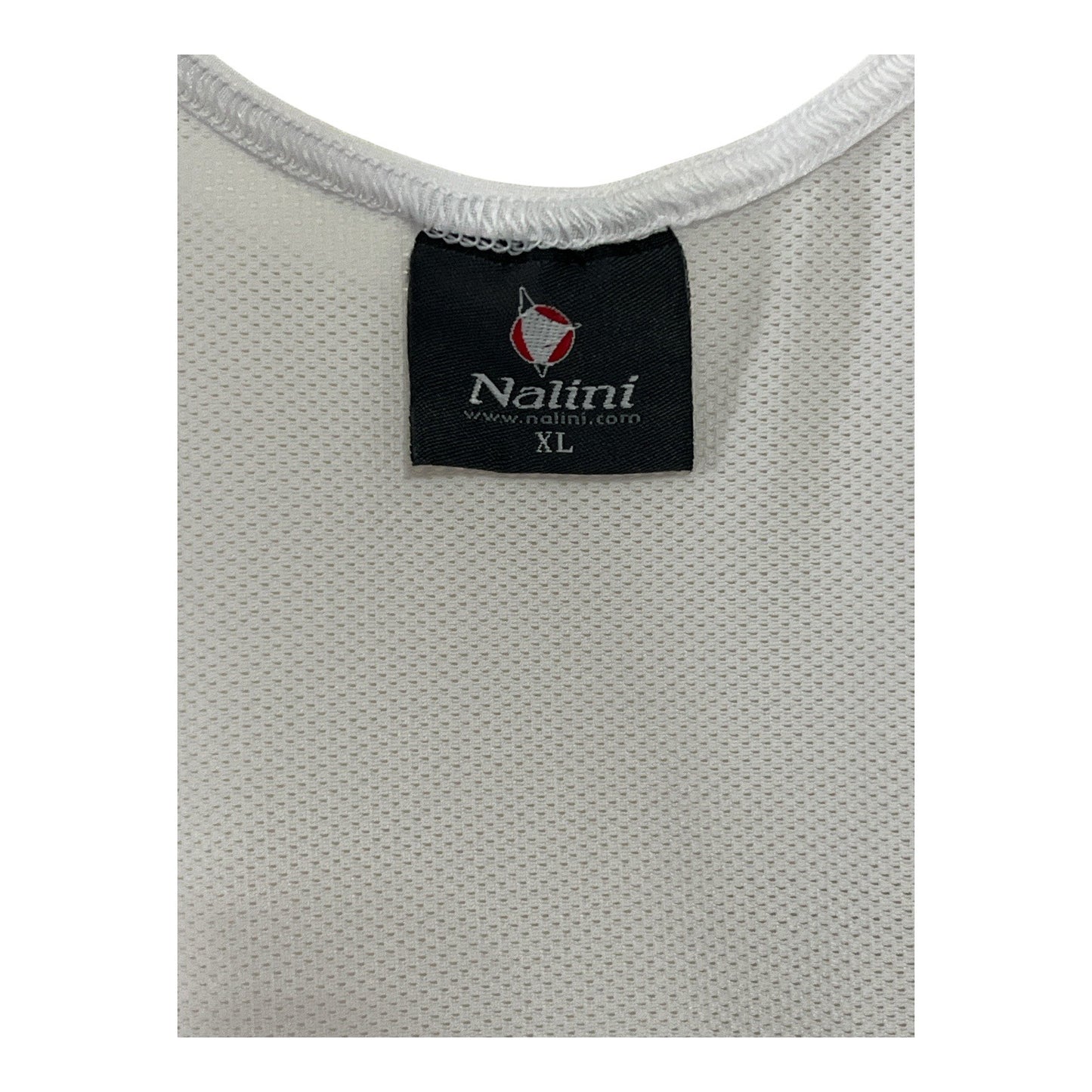 Men’s White Cycling Bib Shorts XL – Padded Seat, Mesh Back, Compression Fit