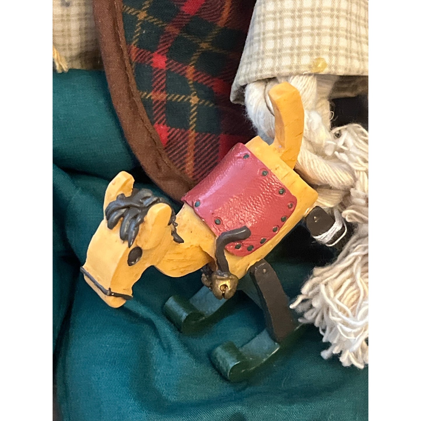 Vintage 1996 House of Lloyd Bunny Couple – Grandpa Lloyd & Grandma TL Toys with Book – 15” Christmas Plush Figures with Porcelain Heads