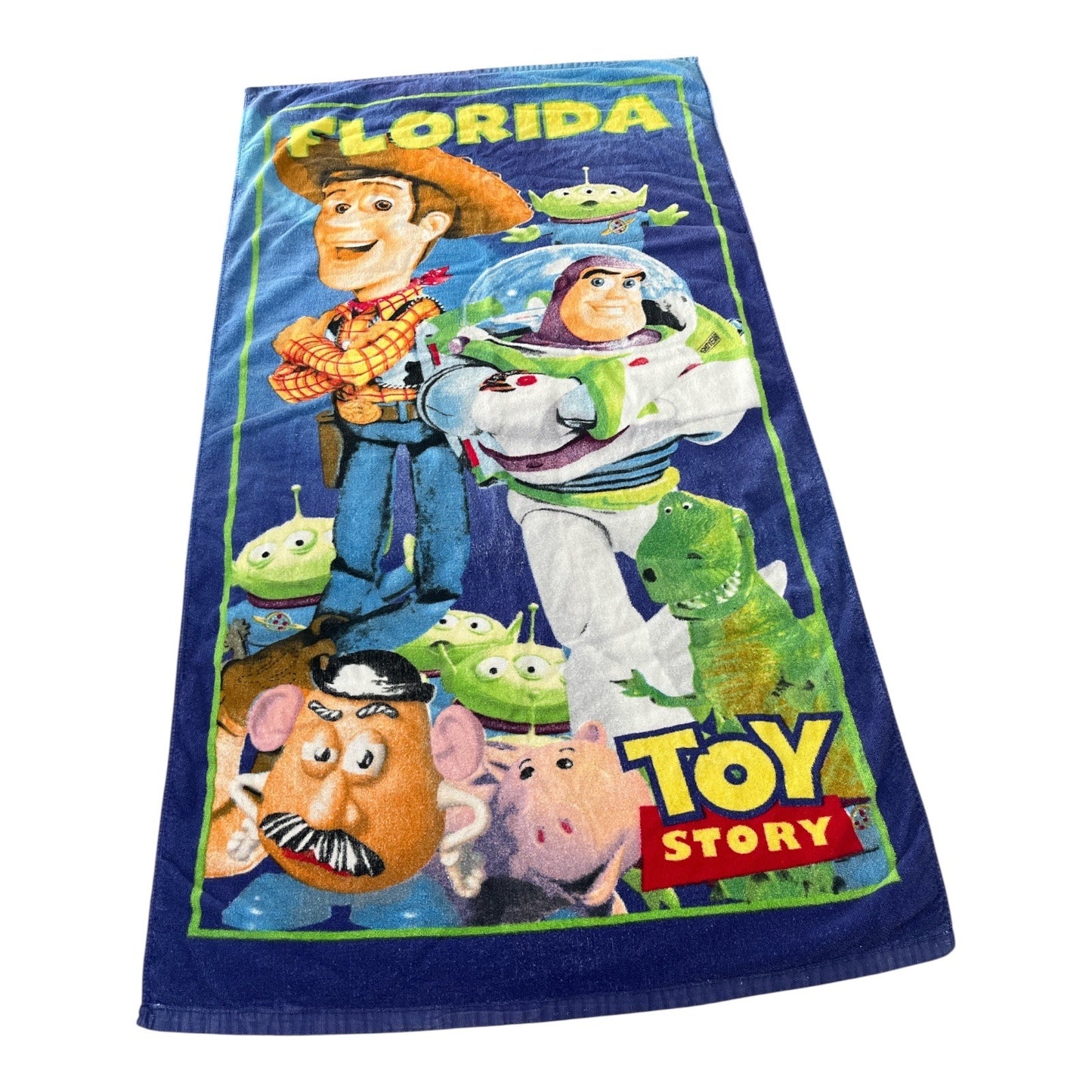 90's - Y2K Disney Toy Story Florida Beach Towel – Woody, Buzz, & Friends – Jerry Leigh 100% Cotton