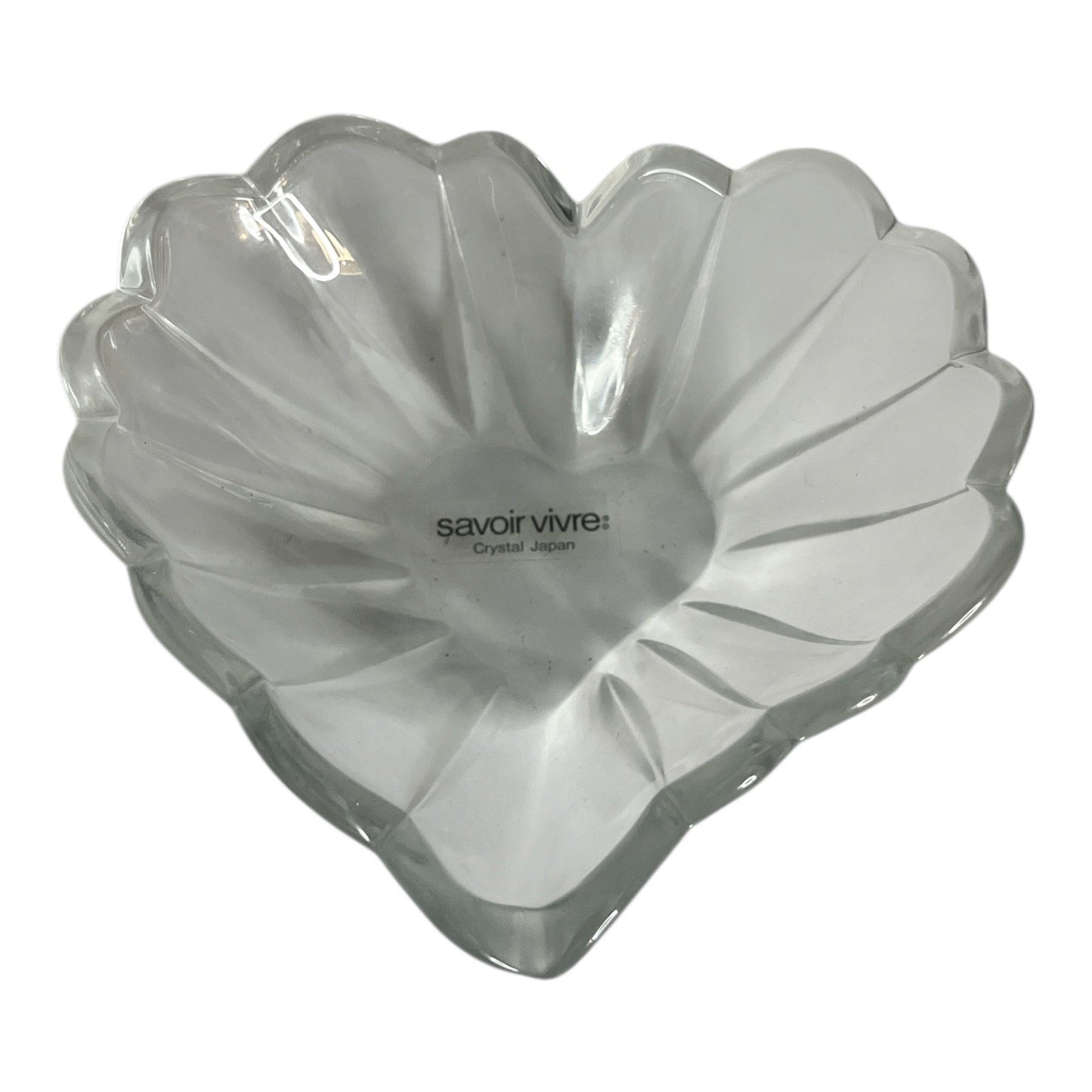 Savoir Vivre Heart-Shaped Crystal Dish – 6” – Made in Japan