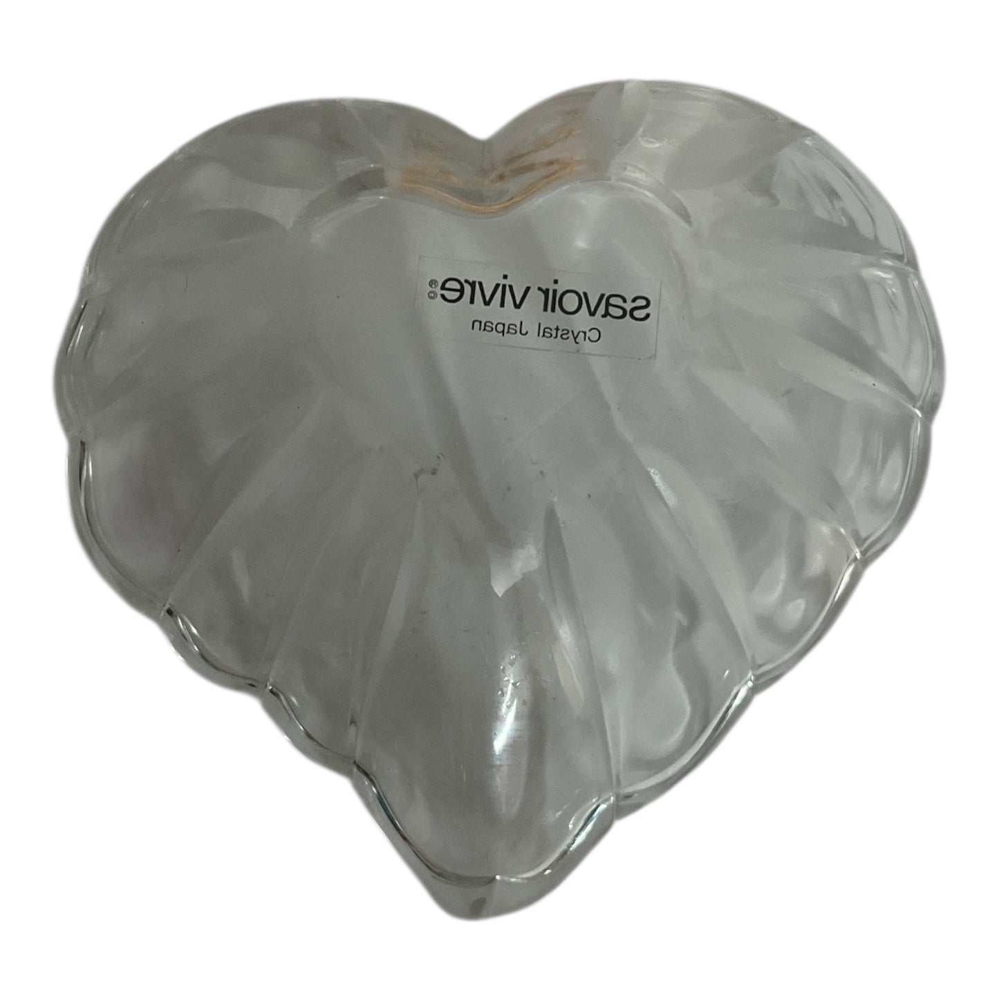 Savoir Vivre Heart-Shaped Crystal Dish – 6” – Made in Japan