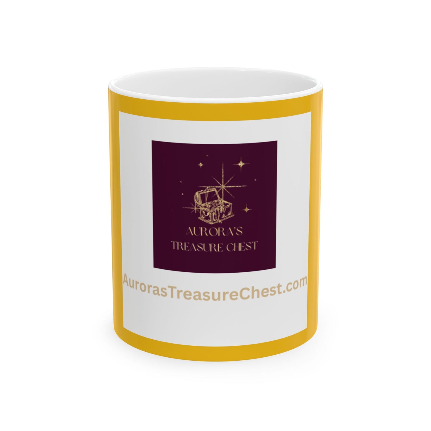 Aurora's Treasure Chest Logo Ceramic Mug, 11oz, 15oz - Coffee Cup, Tea Mug, Gift