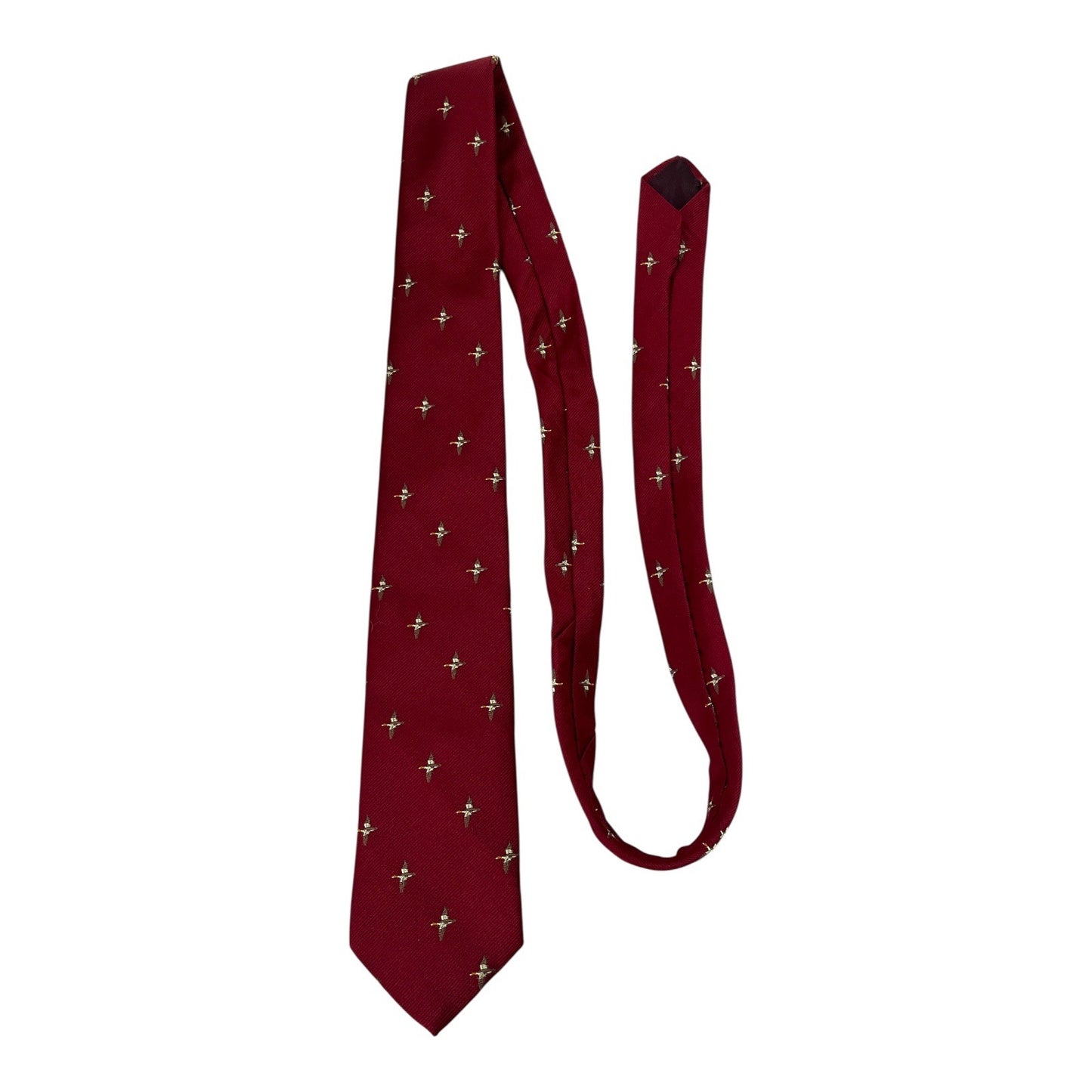 Jason Ian for Karlink Burgundy Tie – Duck Hunting Motif – 54” Neckwear