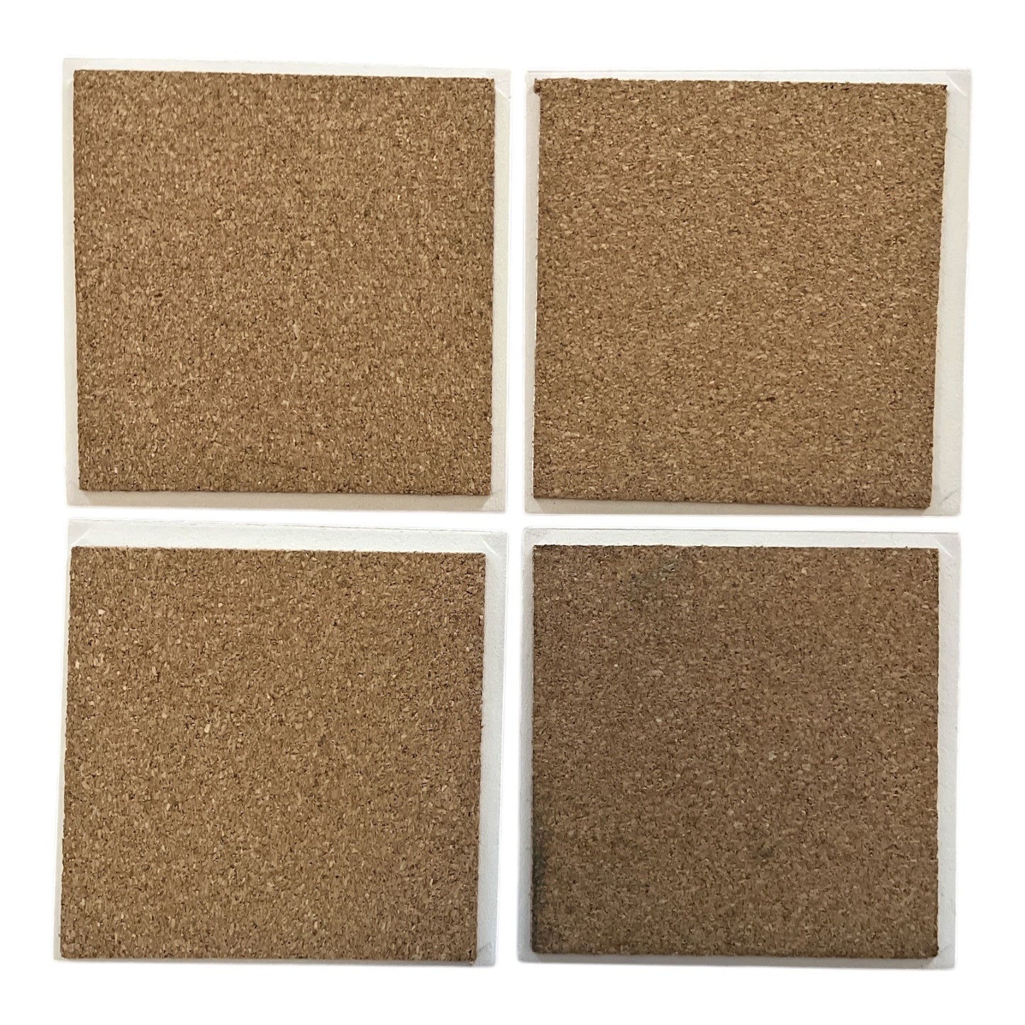 Set of 4 U.S. Navy Ceramic Tile Coasters – 4.25" – Cork Backing – Military Decor