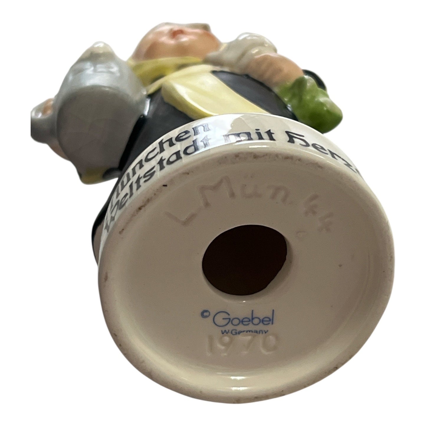 VTG 1970 Goebel Munich Kindl Figurine – Oktoberfest Beer Stein & Turnip– W. Germany