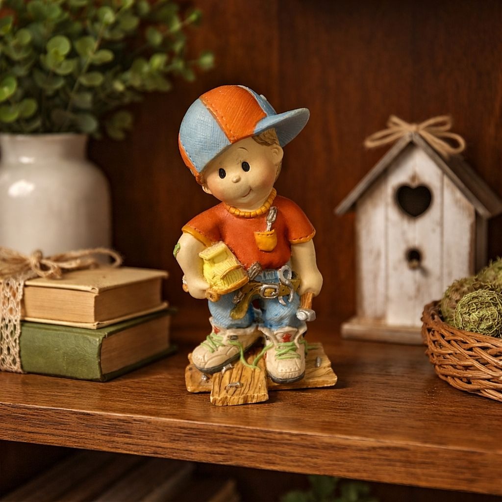 Vintage Enesco 1995 Didn’t I Fix It Good Figurine Boy Carpenter 4 Inch