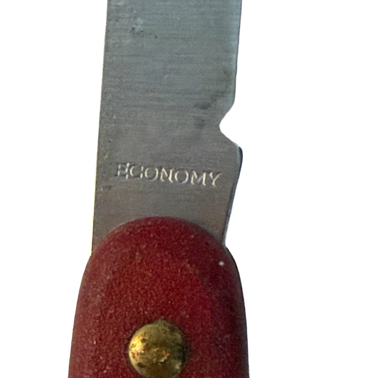 Vintage Victorinox Economy Swiss Folding Pocket Utility Knife Red Handle 4" Switzerland