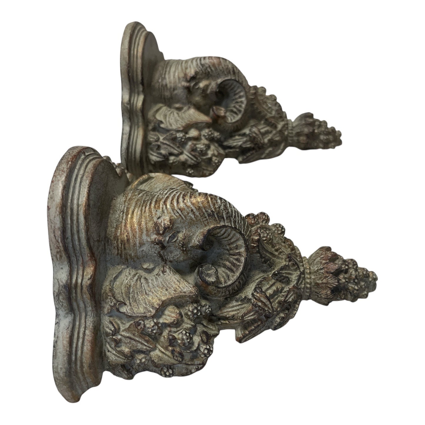 Set of 2 Kirkland's Elephant Wall Shelves – Ornate Safari Theme Sconces Jungle Decor
