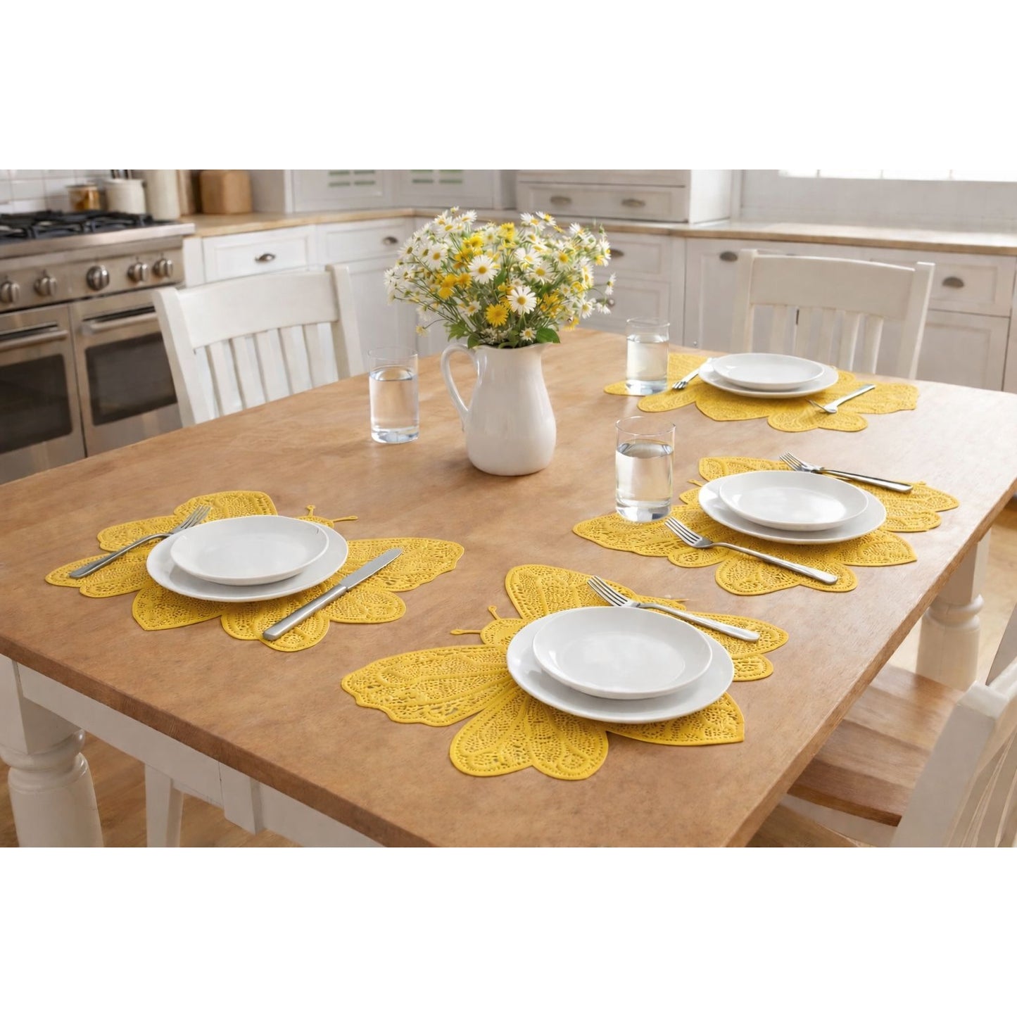 Hobby Lobby Gold Bee Placemats Set of 4 Flexible Silicone Honeybee Table Mats