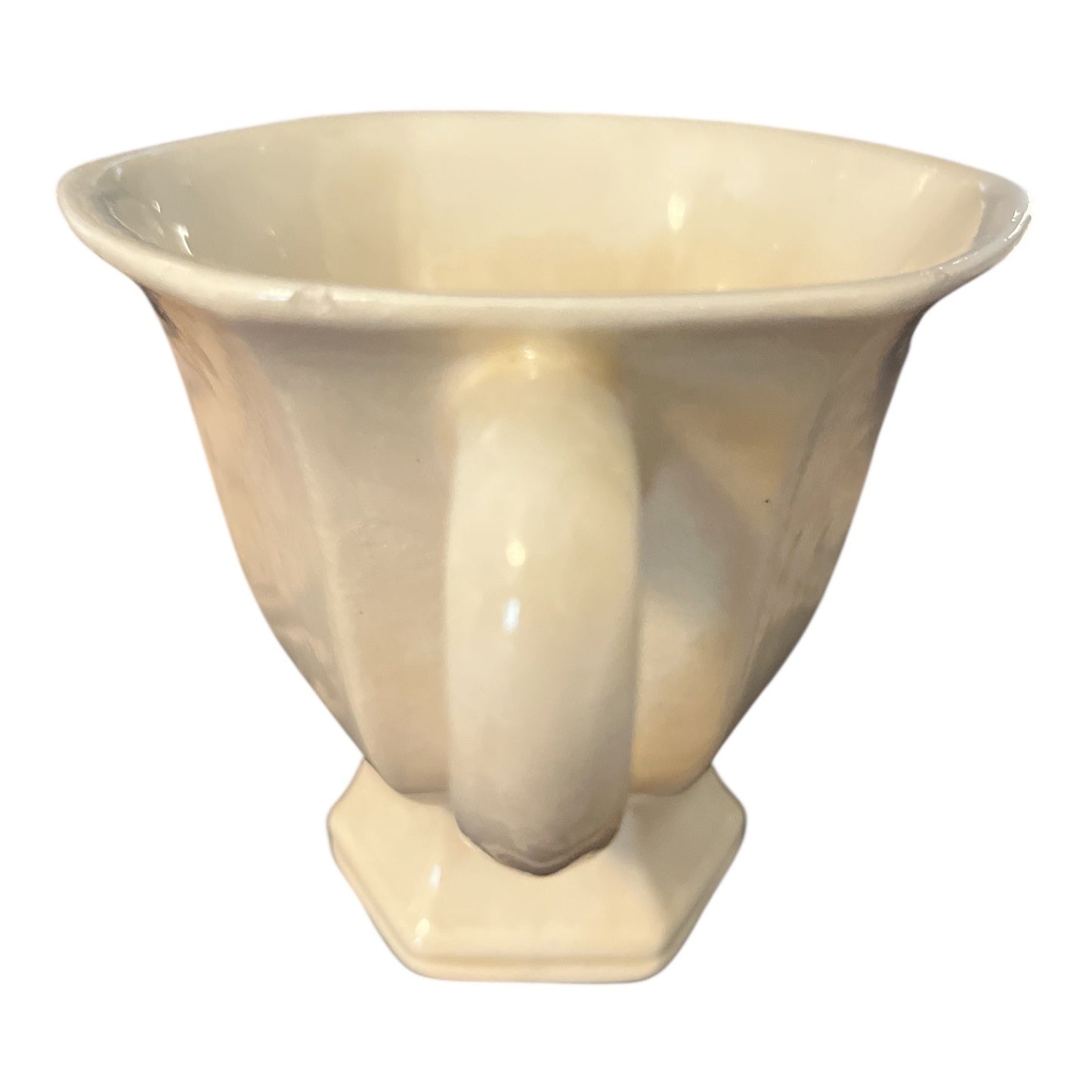 Handmade Ivory Glazed Ceramic Cup – “ICA” Monogram – Signed 915 – Studio Pottery – 3 x 3.5 in
