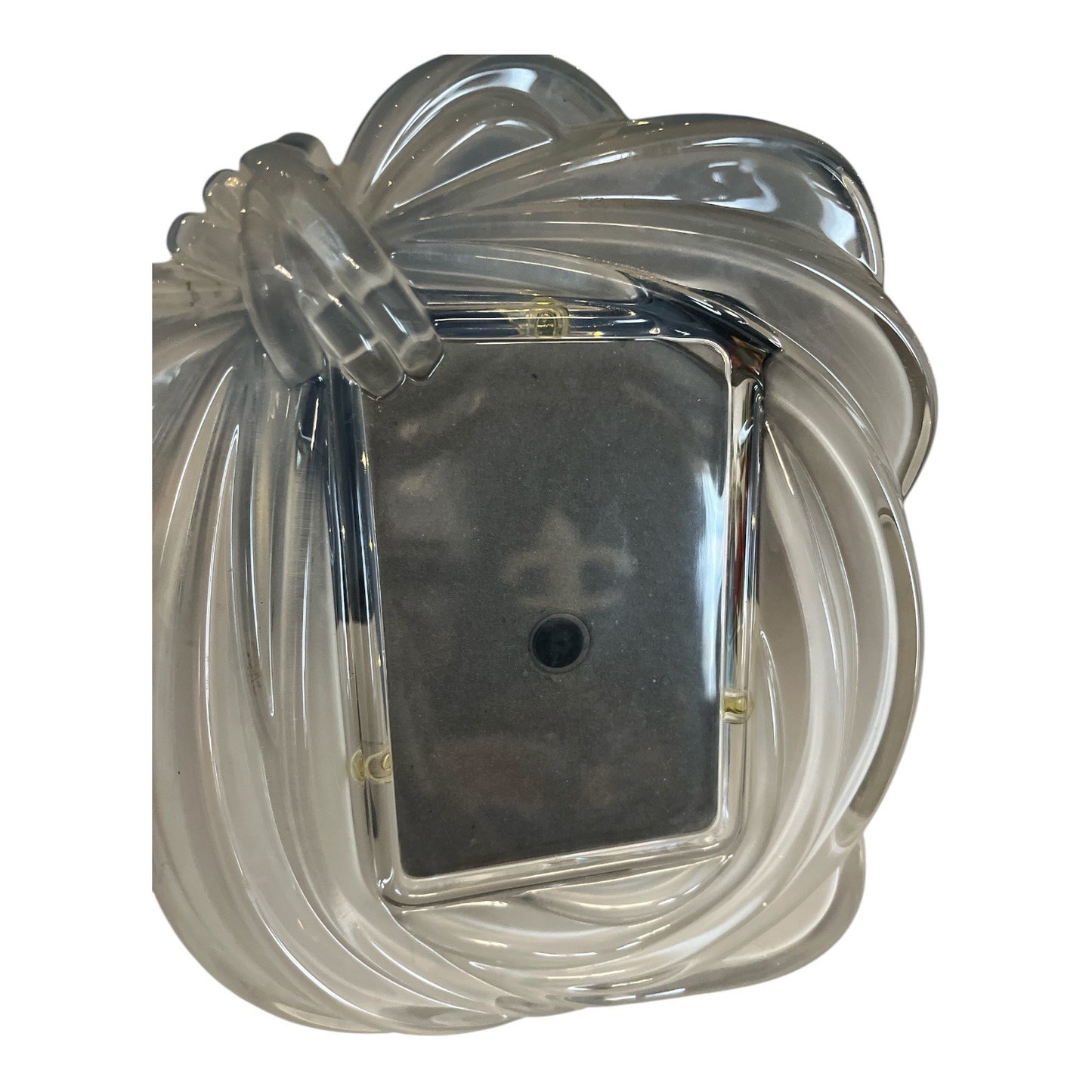 90s Mikasa Love Knot Glass Picture Frame – Holds 4x6 Photo