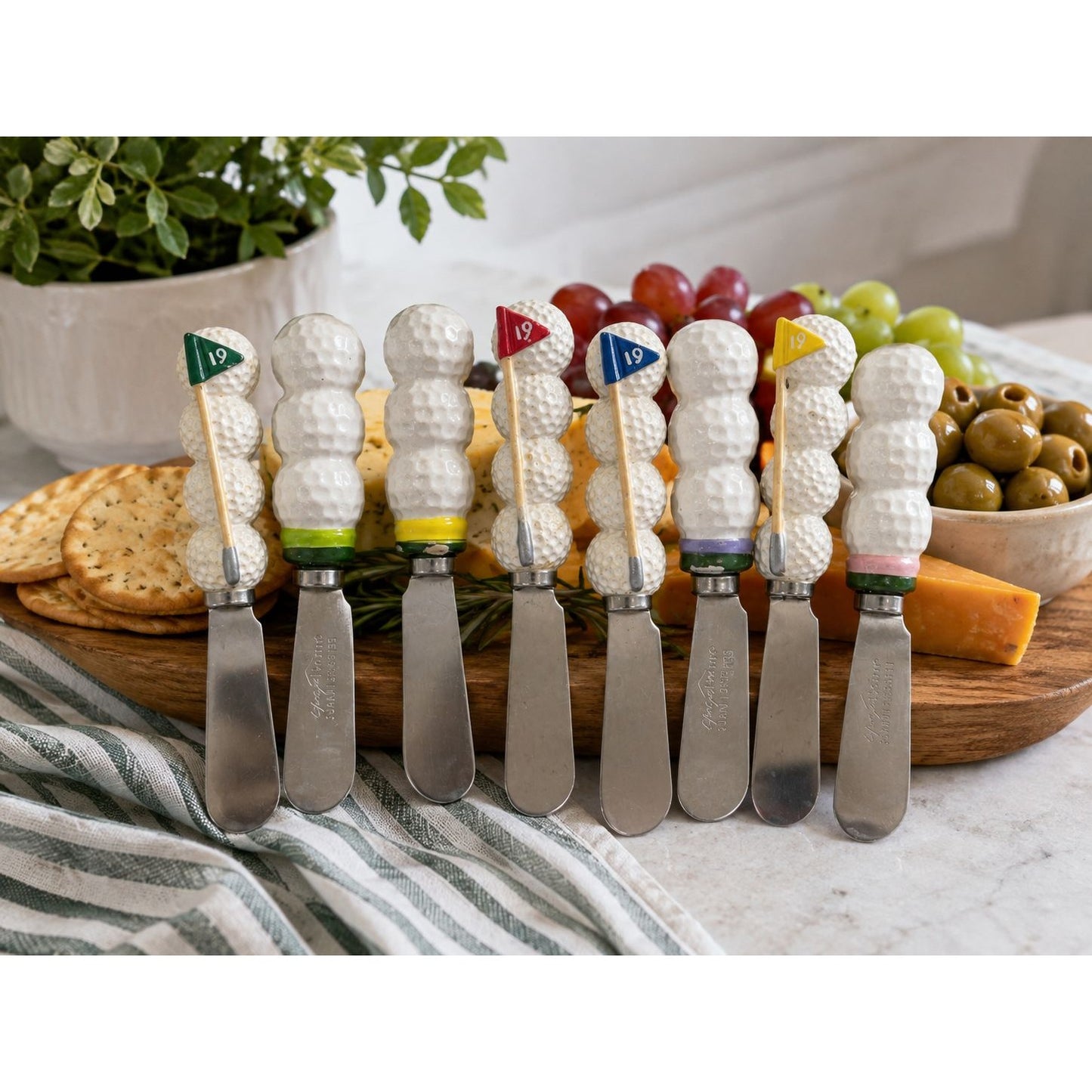 Living Home & Unbranded Golf Ball 19th Hole Spreader Knives Set of 8