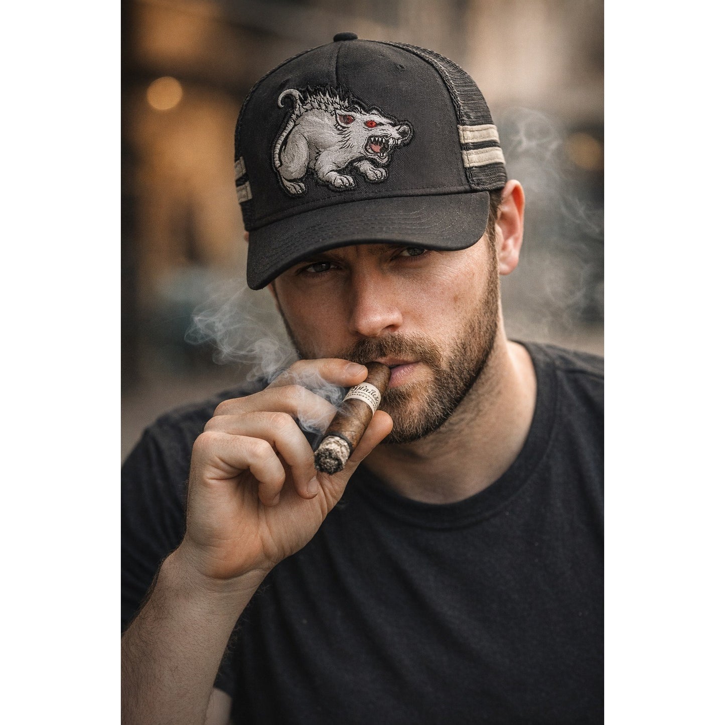 Drew Estate Liga Privada Ratzilla Mesh Trucker Hat Black Snapback