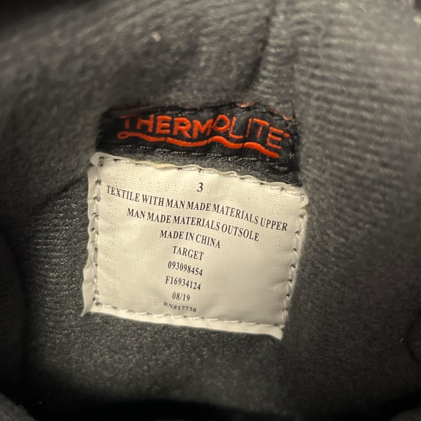 Cat & Jack Kids Winter Snow Boots Black Teal Thermolite Size 3 NWT