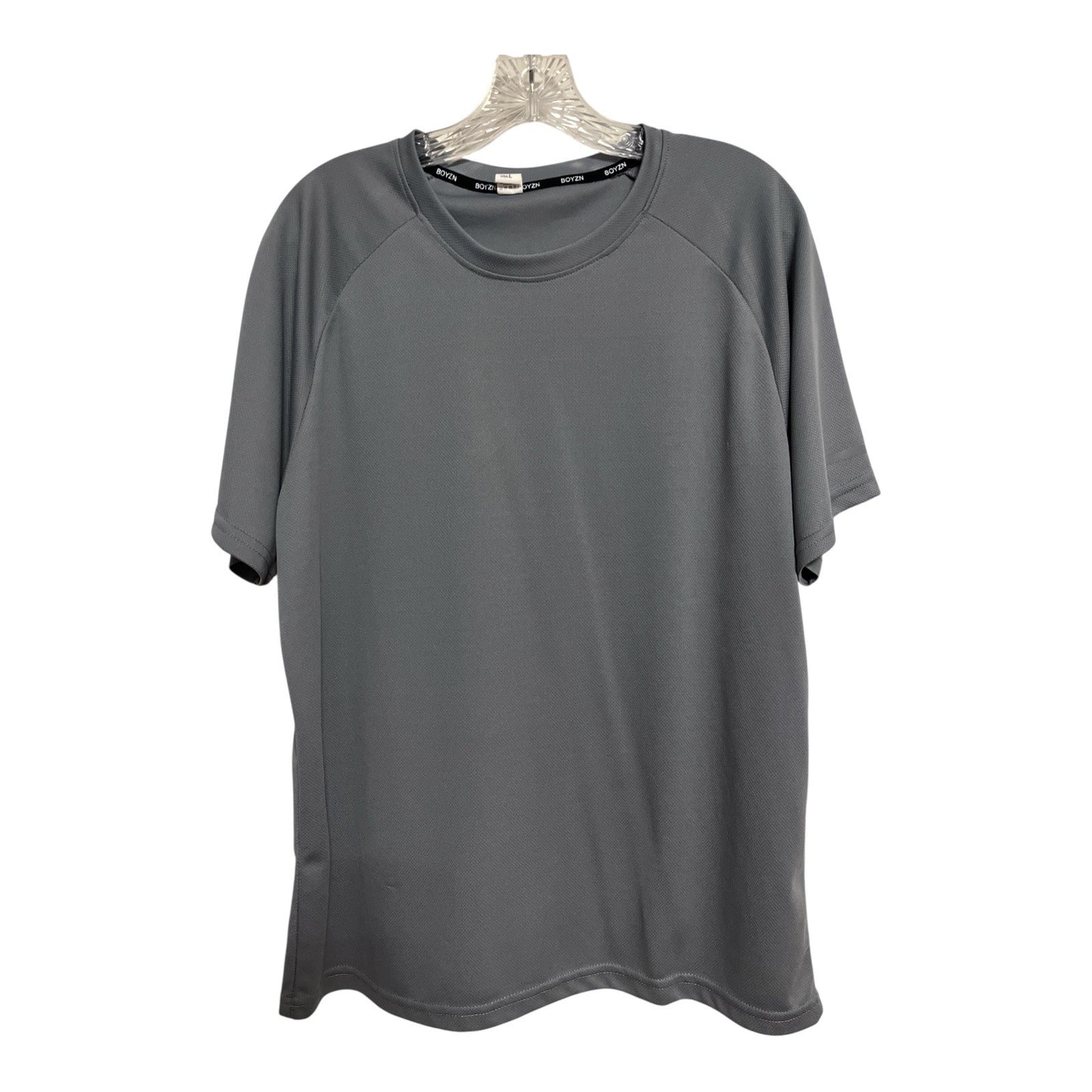 BOYZN Men's Size L (USA) Athletic T-Shirts – Olive Green & Gray – Reflective Stripe – 46” Chest