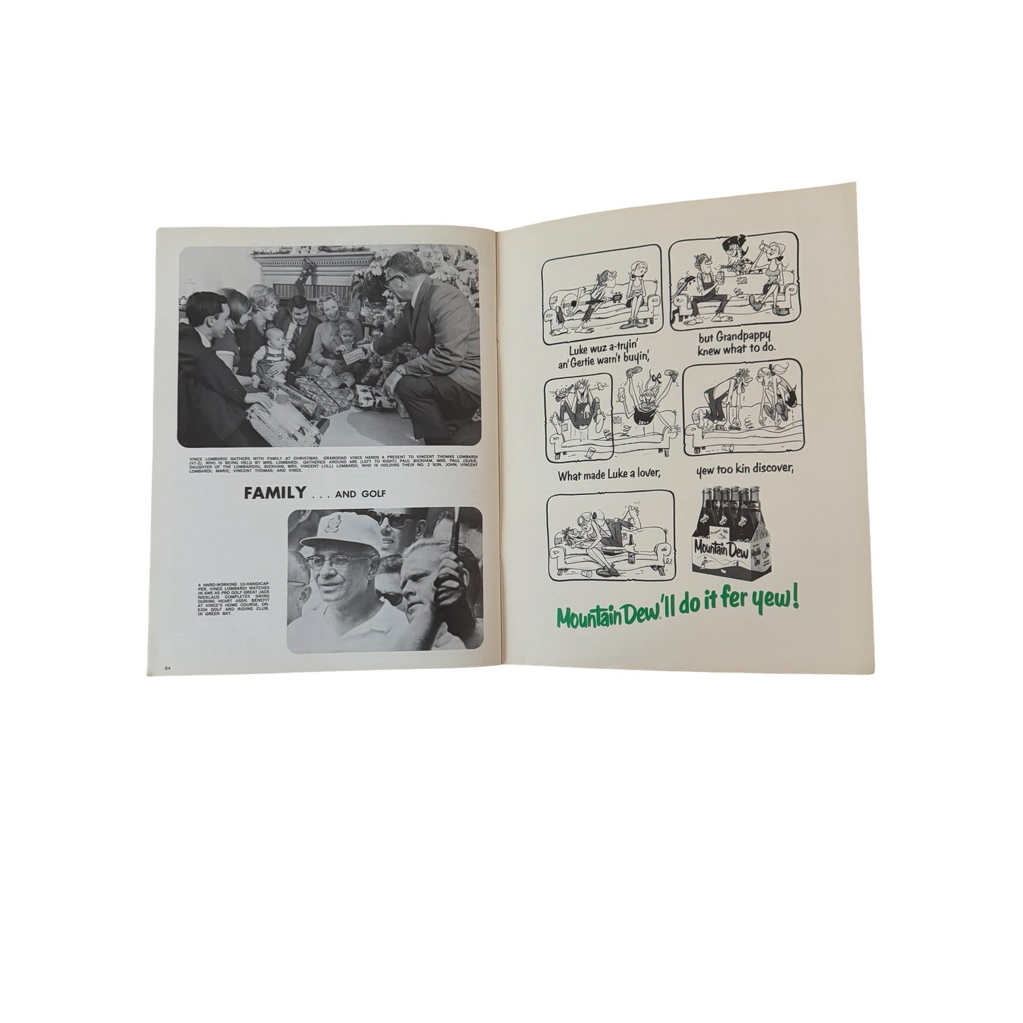 The Lombardi Era and the Green Bay Packers 1959-67 Vintage Booklet