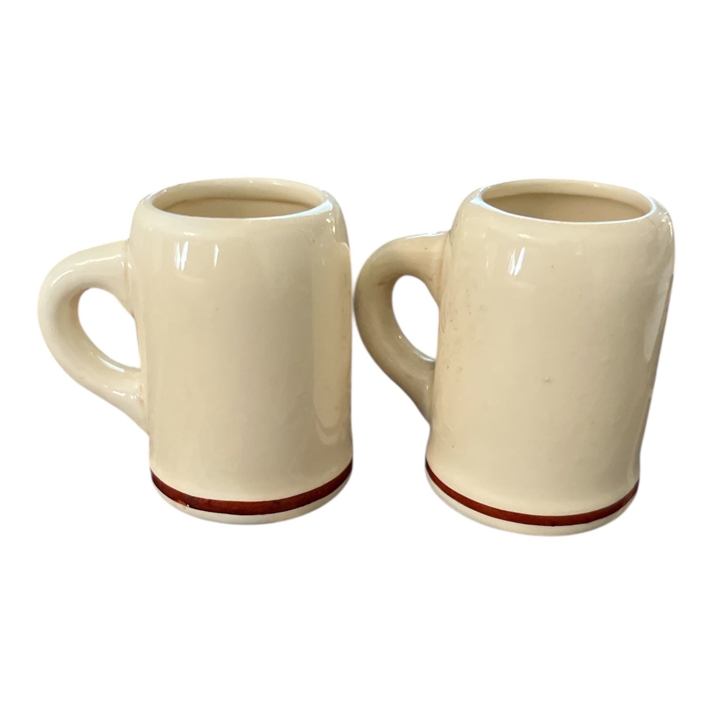 Vintage Mini German Beer Stein Mugs – Heraldic Crest Design – Ceramic – Set of 2 – 2” Tall