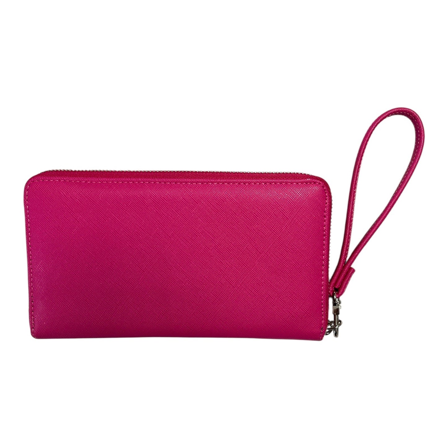 Betsey Johnson Pink Bow Wristlet Wallet – Faux Leather Zip Clutch (New, No Tags, 2010s)