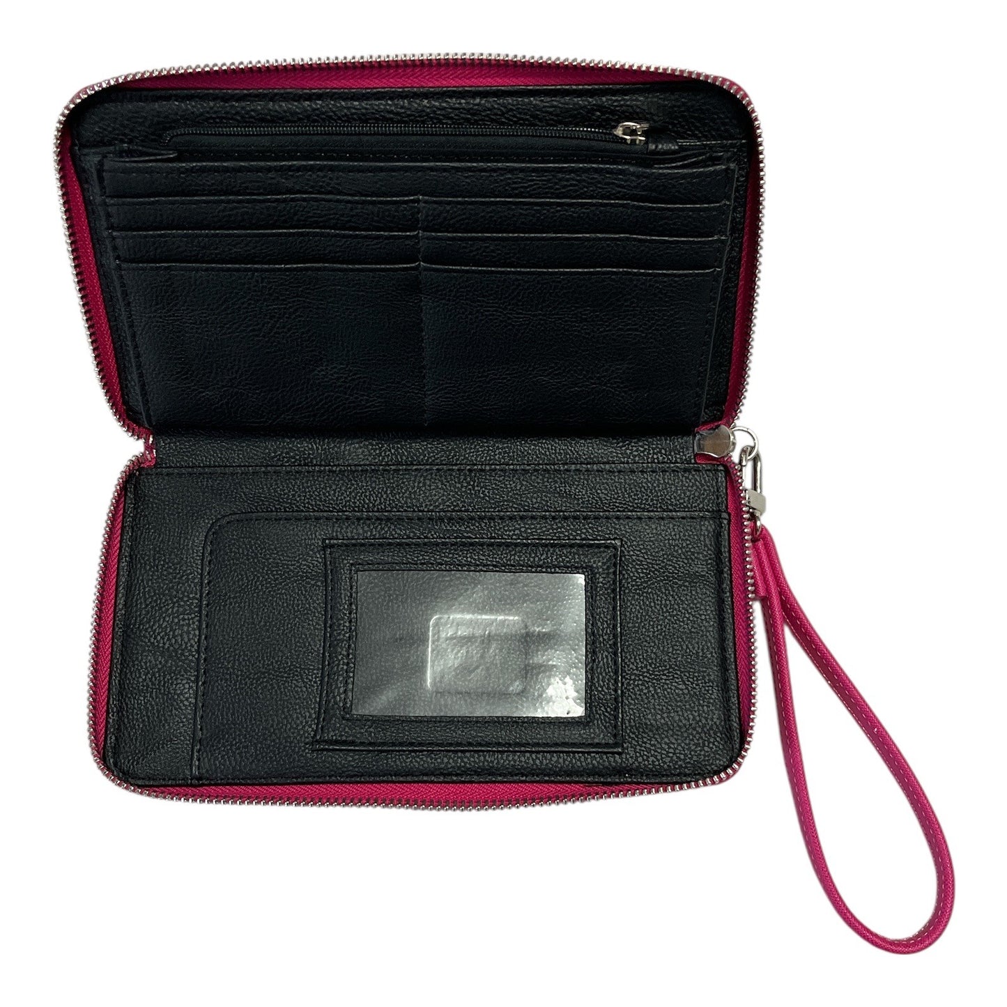 Betsey Johnson Pink Bow Wristlet Wallet – Faux Leather Zip Clutch (New, No Tags, 2010s)