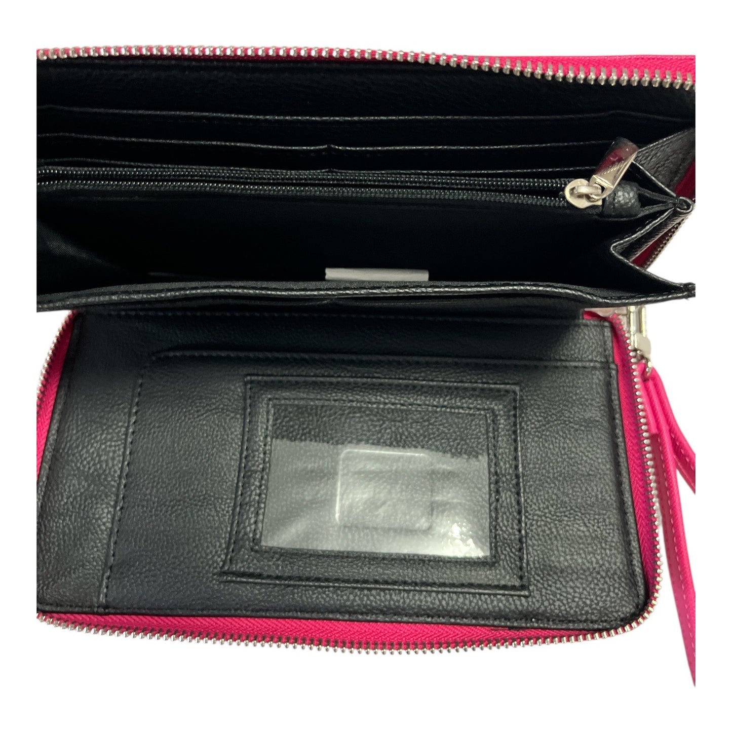 Betsey Johnson Pink Bow Wristlet Wallet – Faux Leather Zip Clutch (New, No Tags, 2010s)