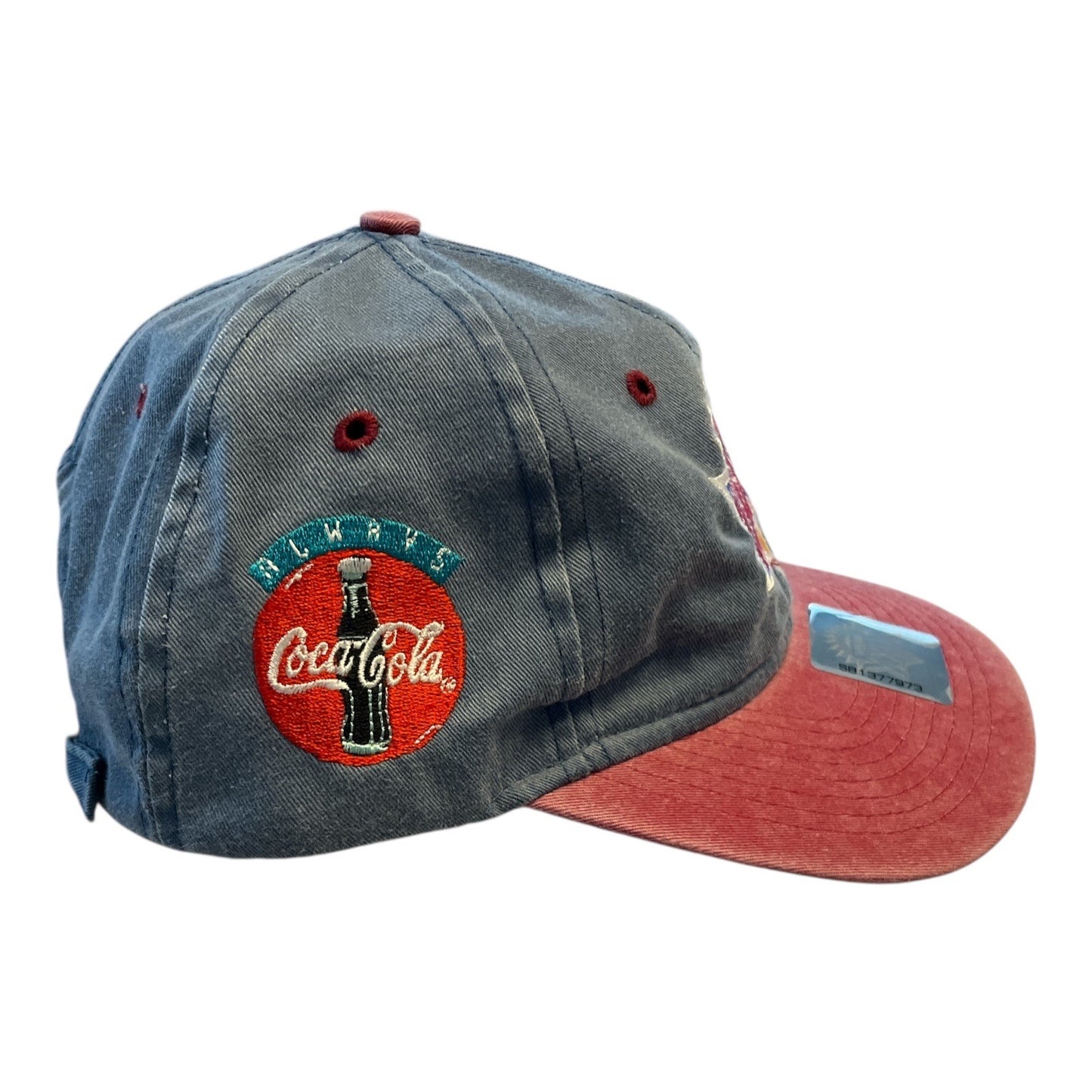 VTG Super Bowl XXIX Hat – Coca-Cola Logo – Team NFL Logo 7 – Denim & Red Brim – Made in Hong Kong