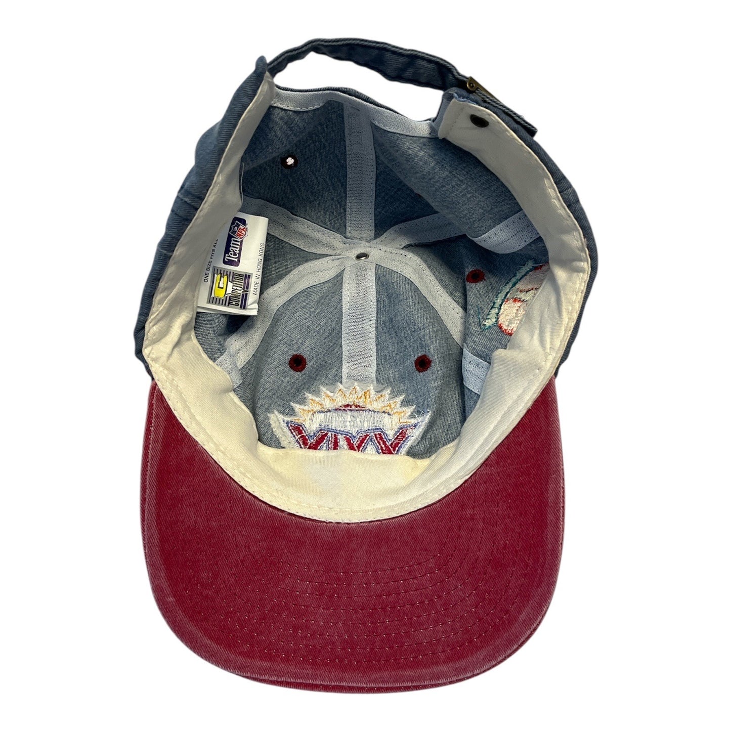 VTG Super Bowl XXIX Hat – Coca-Cola Logo – Team NFL Logo 7 – Denim & Red Brim – Made in Hong Kong