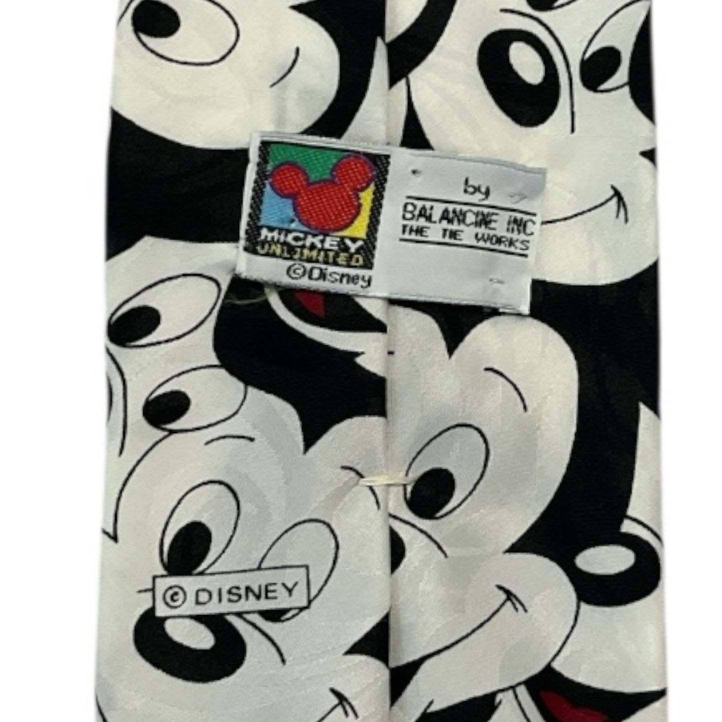 Vintage Disney Mickey Unlimited Tie – Allover Mickey Faces, by Balancine Inc (1990s)